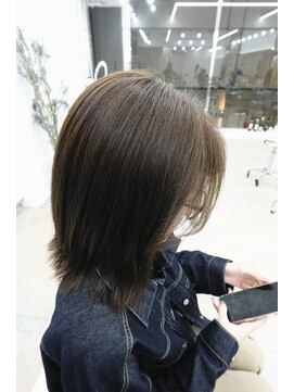 ディジョン 自由ヶ丘(Dijon) 韓国顔まわりレイヤーカットグレージュオリーブベージュブラウン