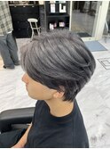 《メンズブリーチカラー》中明度グレーカラー