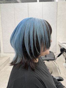 ノアル 大宮店(NOAHL) アンブレラカラー/水色/ブラック/ダブルカラー M