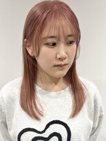 ラミエバイメルト 下北沢(lamie by melt) ブリーチダブルカラーピンクベージュ暖色顔周りカット20代30代