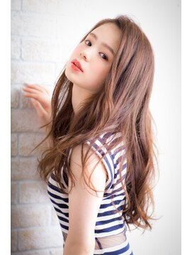 エルデ ナインズ ヘアー スタンド 川口店(elde 9's HAIR STAND) フィッシュボーン&エフォートレスのワイドバングハニーヘア 川口