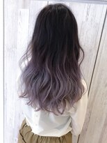 ヘアーアンドスパ フラップス(FLAPS) ミスティックパープルグラデーション/オンブレ×ウェーブ巻き