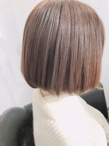 ヘアーサロン トランク(TRUNK)&nbsp;ベールカラー　ベージュ　ミニボブ