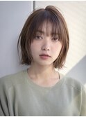 大人おしゃれ前髪あり外ハネボブ20代30代【AIN.表参道】川原大地