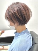 大人丸みショート×透け感マックス×簡単スタイリング