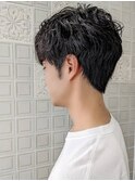 ツーブロックなしくせ毛風パーマ