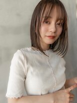 ケアリー  八千代緑が丘(Carelly) 大人かわいい前髪セシルカットココアブラウンフリンジウェーブ