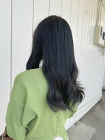 ヘアーサロン リアン 鴻巣店(hair salon Rien)&nbsp;ハイライト/レイヤーカット/リバース巻き/韓国/ブルーブラック