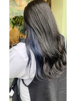 シェルハ(SHELHA)&nbsp;インナーカラー ブルー  表面グレージュ