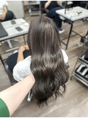 ハイライトケアブリーチ前髪グレージュレイヤーロング大船駅鎌倉