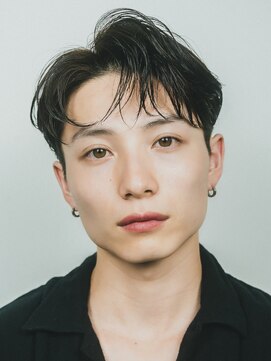 オーシャントーキョーオーバー 渋谷(OCEAN TOKYO OVER) コンマバングアップ黒髪社会人ビジネスヘアカルマパーマ韓国