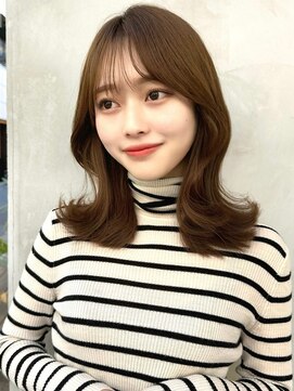 ミラリー トウキョウ(Mirareee Tokyo) 20代30代40代◎前髪パーマグレーベージュレイヤーロング黒髪