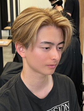 エルマーク(L-MARK) センターパートブリーチダブルカラーフェイスフレーミン