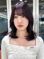 ガーデンヨコハマ(GARDEN YOKOHAMA) 韓国風こなれミディレイヤー流し前髪イメチェンラベンダーカラー