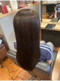 ロングスタイル/グレージュ/艶髪