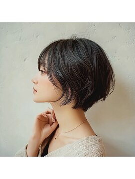 ユキオ オブ ヘアー(YUKIO of Hair) 大人美人ショートボブパーマウルフパーマアッシュベージュ