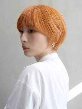 シオン(shion) アプリコットオレンジメルティカラー似合わせカット_ba447931