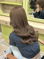 ノー バイ イオエ 西梅田(no. by ioe)&nbsp;ブリーチなしカラー/髪質改善/ミルクティーベージュ/小顔ヘア