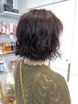 ロンドアンメゾン 原宿(Lond un Maison.)&nbsp;デジタルパーマレイヤーカット顔周り前髪ショートボブ/池袋