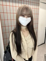 ペレ 渋谷(PELE)&nbsp;ホワイトグレージュ/デジタルパーマ/チェリーブラウン/渋谷