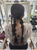 編み下ろしツインアレンジ