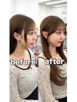 アマトウキョウ アユンチェ(AMA TOKYO×AYUNCHE)&nbsp;前髪顔まわり韓国ヘアレイヤーカットサイドバンク2wayバンク韓国