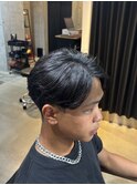 フェザーショート　ビジネスヘア　毛流れ　刈り上げ