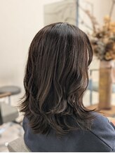 エリン バイ リル ヘアー 本陣(eLin by LiL hair)&nbsp;アッシュグレーレイヤースタイル