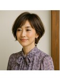 ミセスふんわり柔らかショートボブ 20代 30代 40代 50代 60代