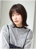 大人ハイライト×ぱっつんボブ