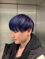 ノラ ウメダ(NORA UMEDA)&nbsp;グラデーション寒色カラーマッシュケアブリーチデザインカラー