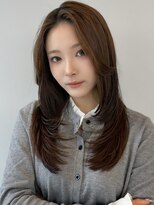ソラ 広尾店(SORA)&nbsp;ミディアムレイヤー/顔周りカット/前髪カット