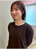 外ハネボブ 顔周りカット ブラウンカラー 髪質改善 レイヤー