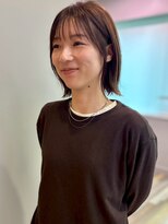 アトリエ タキ(atelier.taki)&nbsp;外ハネボブ 顔周りカット ブラウンカラー 髪質改善 レイヤー