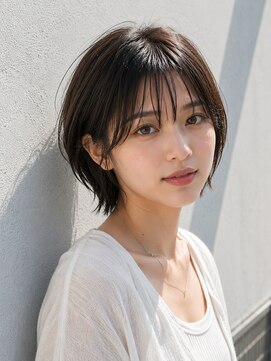 フレイムス ヘアアンドリラックス 大宮東口店(Frames) ショートボブ髪型20代30代40代50代前髪あり前髪なし面長丸顔大宮
