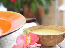 サロン内はさりげなく南国風。『癒し』のスパも堪能したい。