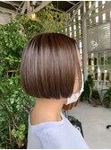 ブリーチなしカラータッセッルボブ