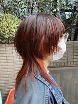 スタジオフォーエイチ(STUDIO 4H)&nbsp;ウルフ/マッシュウルフ/インナーカラー/ハイライト/オレンジ