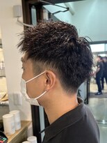 コワファーストナガサキシャンプーボーイ(COIFF1RST NAGASAKI SHAMPOO BOY)&nbsp;メンズベリーショート×ツイストパーマ