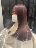 ヘアサロン ガリカ 表参道(hair salon Gallica)&nbsp;艶髪透け感ラベンダーココアブリーチなしダブルカラー