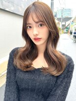 ミラリー トウキョウ(Mirareee Tokyo)&nbsp;20代30代40代◎前髪パーマグレーベージュレイヤーロング黒髪