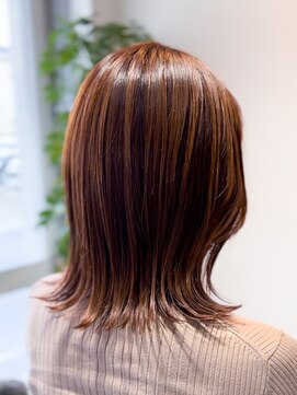 ヴェアリ(Vary) オレンジブラウンくびれボブブリーチなしボブ