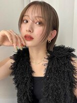 ソヨン 栄2号店(SOYON)&nbsp;大人/小顔/レイヤーカット/シースルーバング/黒髪/ネビージュ