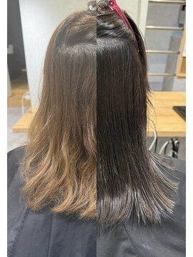 ハイパー(HYPER) ブリーチMIX毛に酸性ストレート