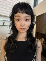 ダブミックス(DaB MIX)&nbsp;パーマロングデジタルパーマオン眉顔まわりカット