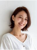 大人ガーリー/ダークアッシュ/似合わせカット