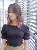 インナーカラー/インナーピンク/パステルピンク/ブリーチ【松本