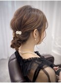 【WILLOW京橋】結婚式お呼ばれヘアセット上品シニヨン(中原由貴)