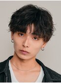 渋谷メンズパーマルーズパーマシャドウパーマッシュウルフゆるめ
