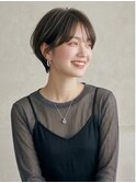 大人可愛い30代40代50代小顔マッシュショート丸みショート